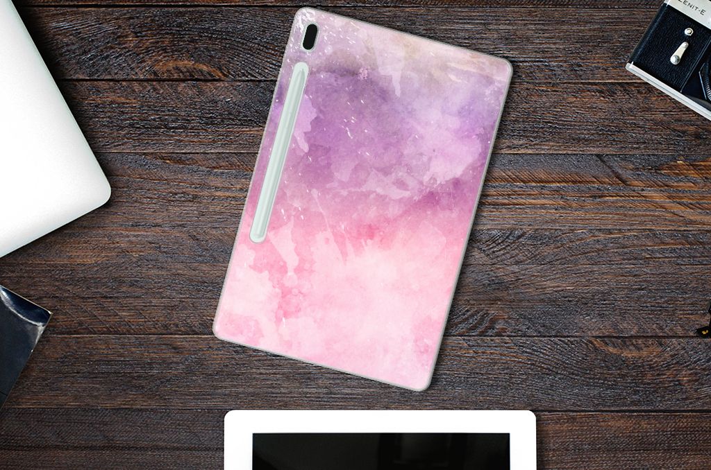 Tablethoes Samsung Galaxy Tab S7FE Pink Purple Paint - B2C Telecom