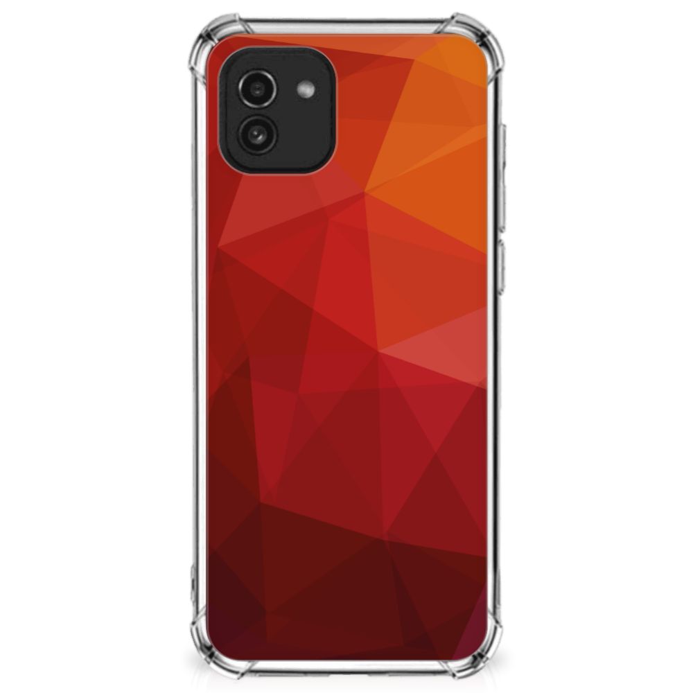 Shockproof Case voor Samsung Galaxy A03 Polygon Red B2C Telecom