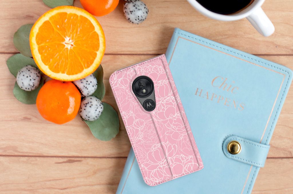 Motorola Moto G7 Play Smart Cover White Flowers - B2C Telecom