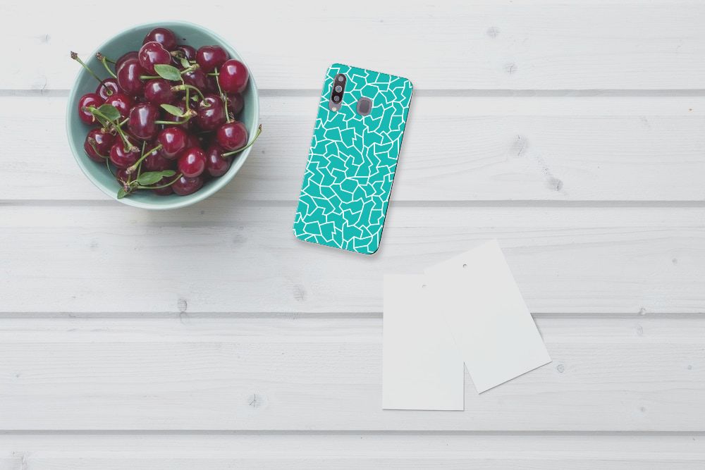 Samsung Galaxy M30 Hoesje maken Cracks Blue