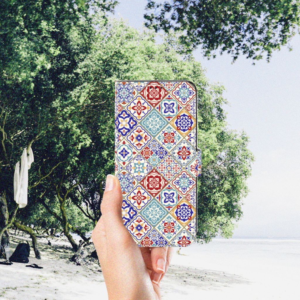 Motorola Edge 30 Pro Bookcase Tiles Color