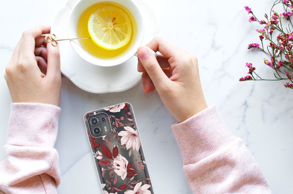 Hoesje maken Motorola Edge 20 Lite Watercolor Flowers B2C Telecom