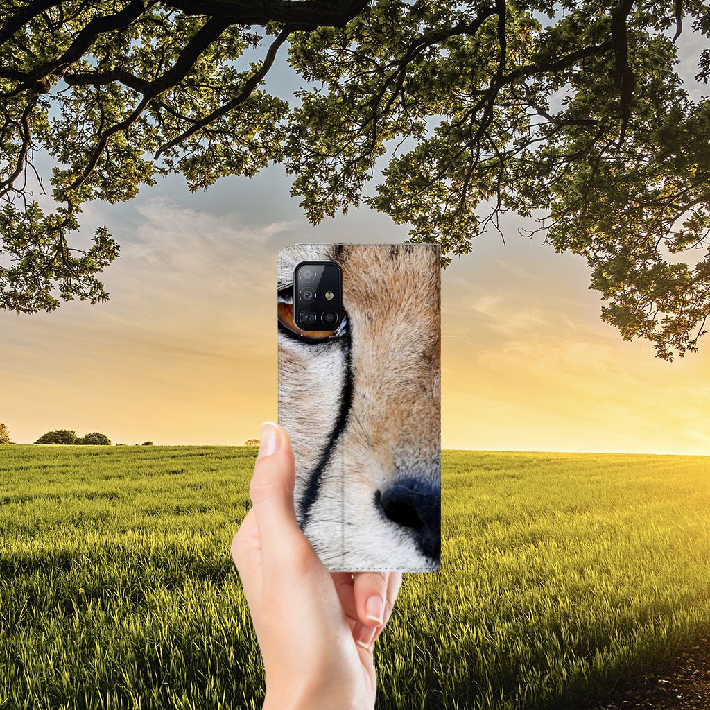 Samsung Galaxy A71 Hoesje maken Cheetah - B2C Telecom
