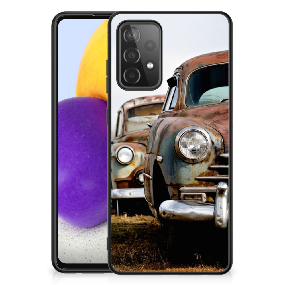 Samsung Galaxy A72 (5G/4G) Silicone Back Case Vintage Auto