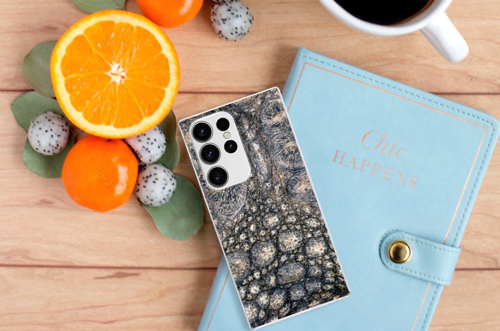 Samsung Galaxy S23 Ultra TPU Hoesje Krokodillenprint B2C Telecom