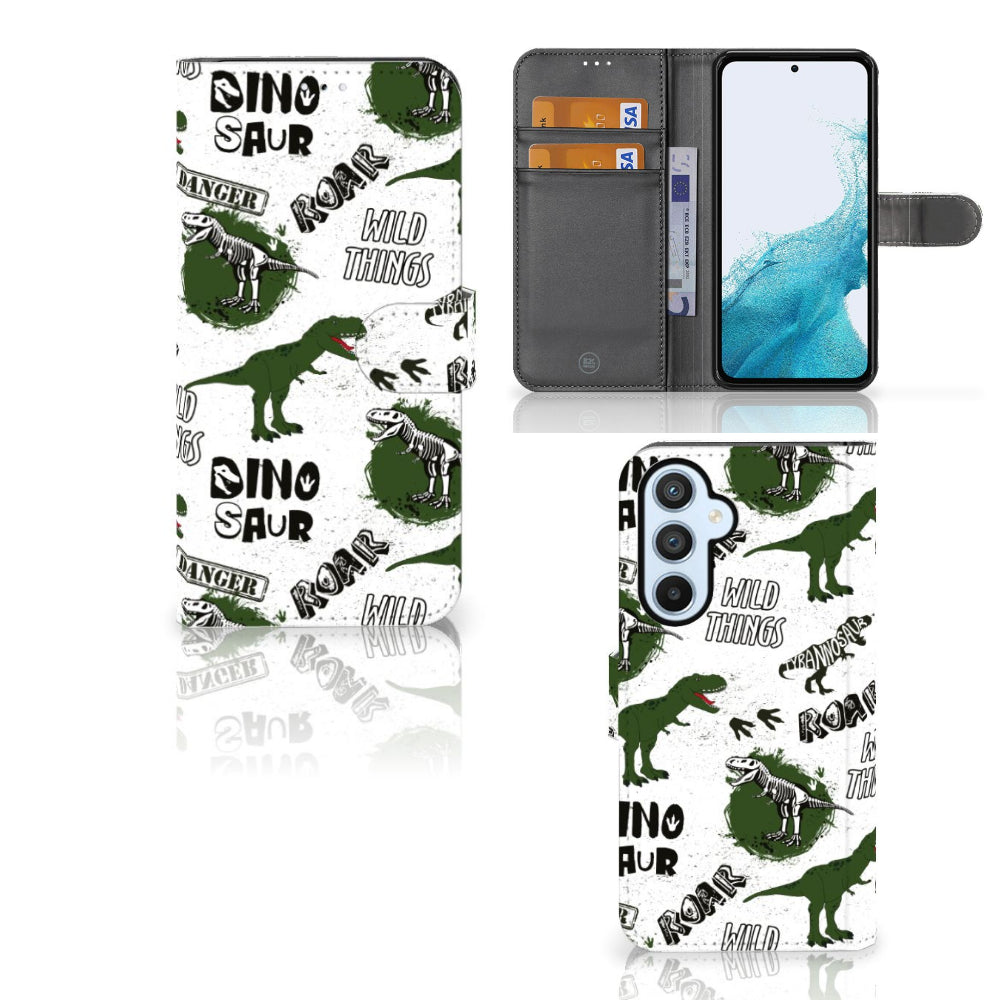 Telefoonhoesje met Pasjes voor Samsung Galaxy A54 5G Dinosaurus