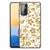 Samsung Galaxy M52 Bloemen Hoesje Gouden Bloemen B2C Telecom
