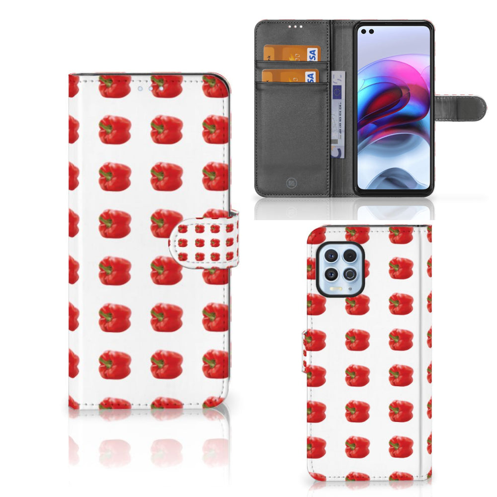 Motorola Moto G100 Book Cover Paprika Red