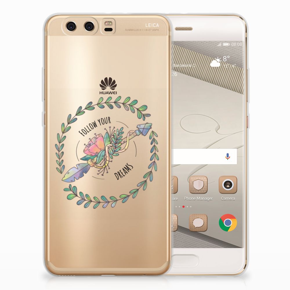 Huawei P10 Plus Telefoonhoesje met Naam Boho Dreams