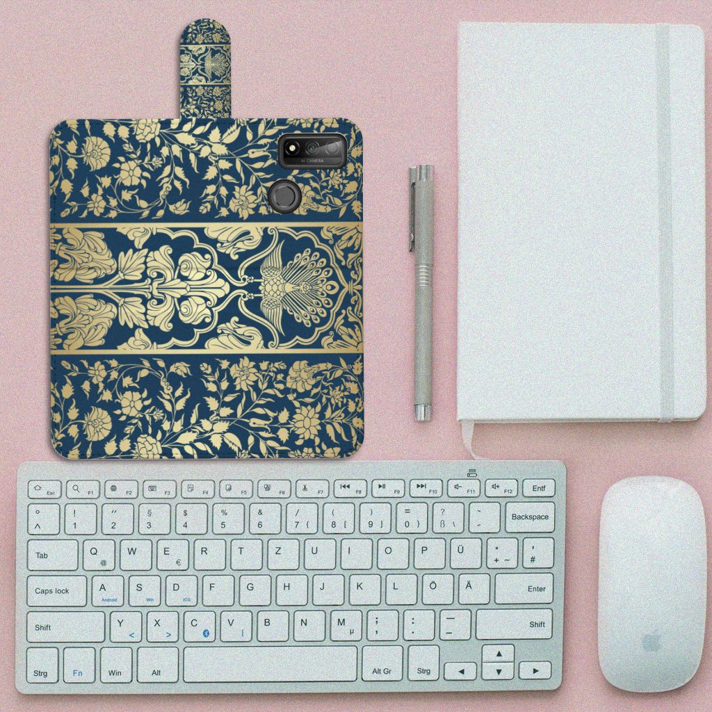 Huawei P Smart 2020 Hoesje Beige Flowers
