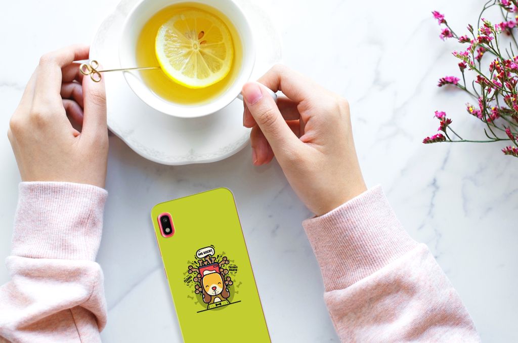 Samsung Galaxy A10 Telefoonhoesje met Naam Doggy Biscuit
