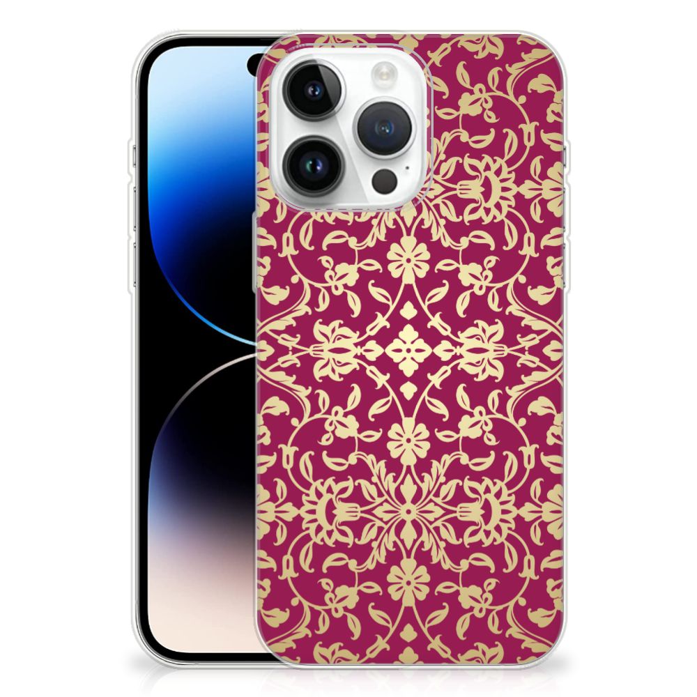 Siliconen Hoesje iPhone 14 Pro Max Barok Pink B2C Telecom