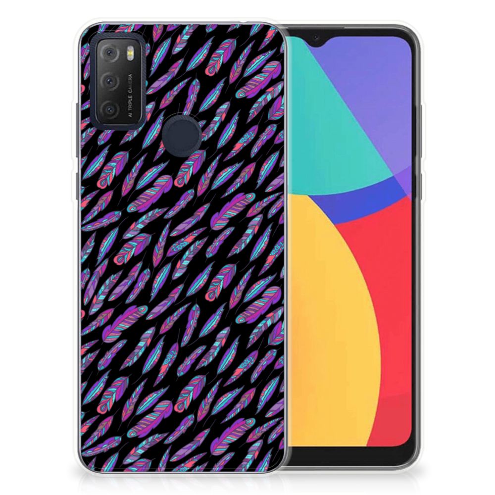 Alcatel 1S (2021) TPU bumper Feathers Color B2C Telecom