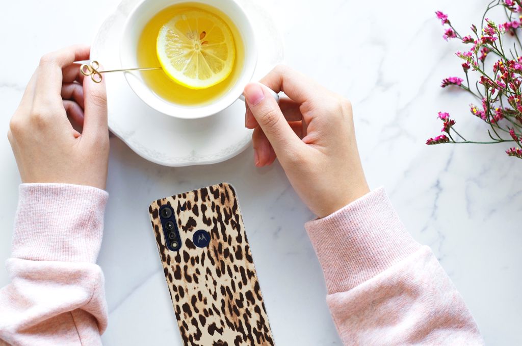 Motorola Moto G8 Power Lite TPU Hoesje Leopard B2C Telecom