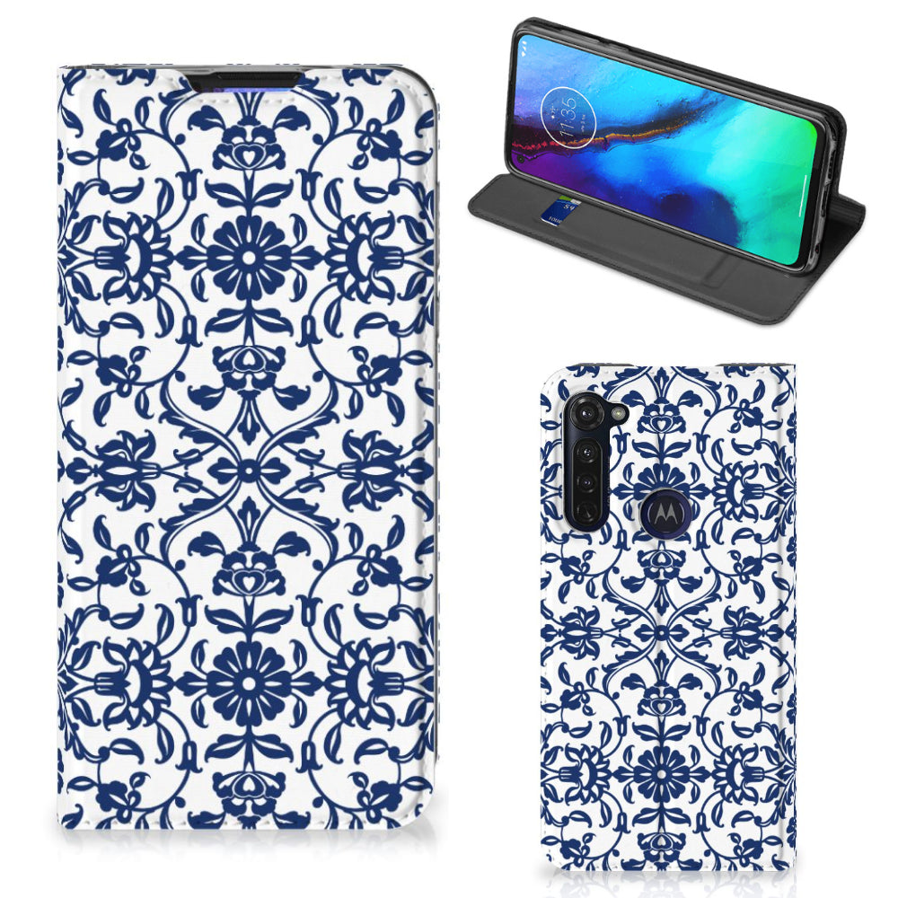 Motorola Moto G Pro Smart Cover Flower Blue