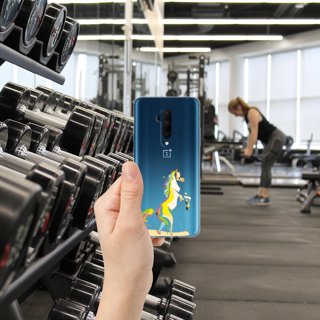 OnePlus 7T Pro Telefoonhoesje met Naam Horse Color