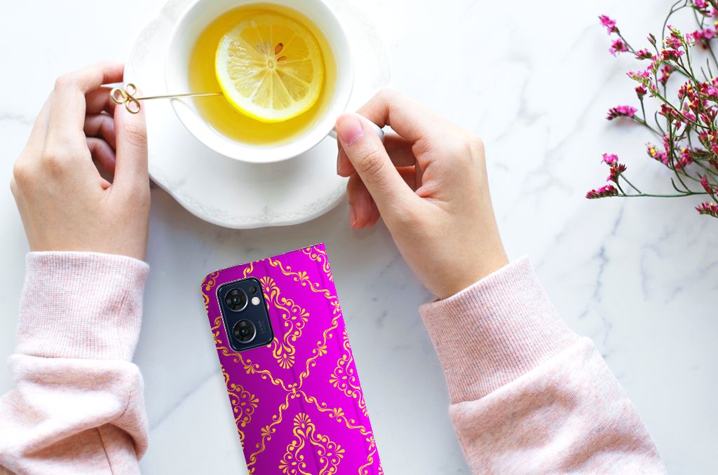 Telefoon Hoesje OPPO Find X5 Lite | Reno7 5G Barok Roze - B2C Telecom