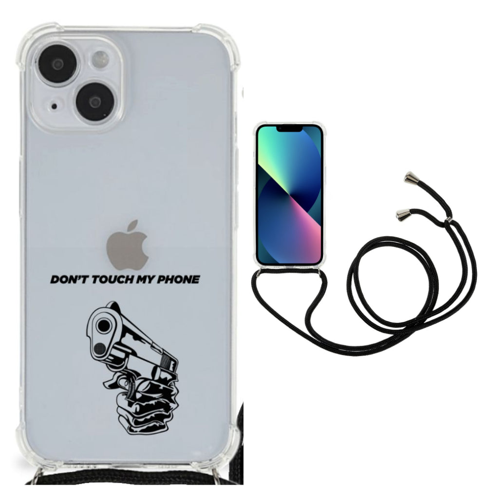 iPhone 14 Anti Shock Case Gun Don't Touch My Phone