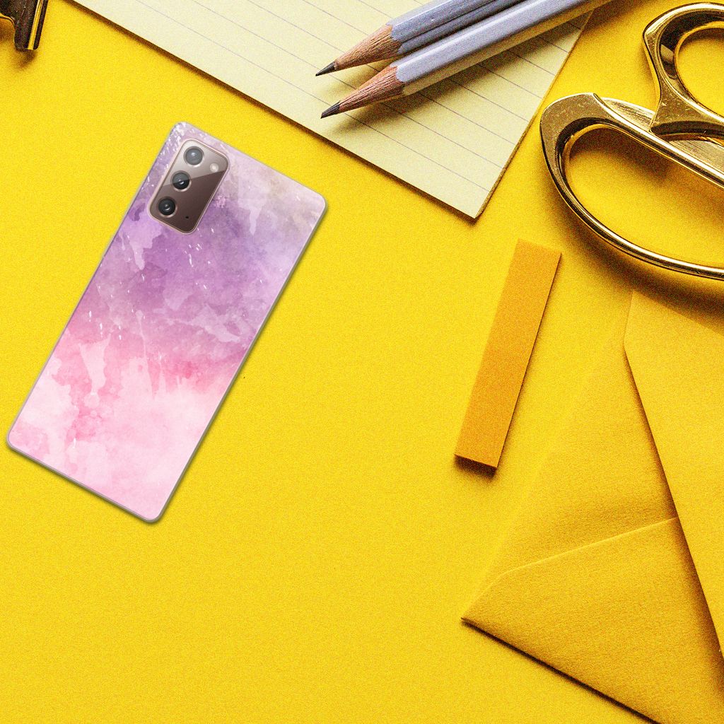 Hoesje maken Samsung Note 20 Pink Purple Paint B2C Telecom