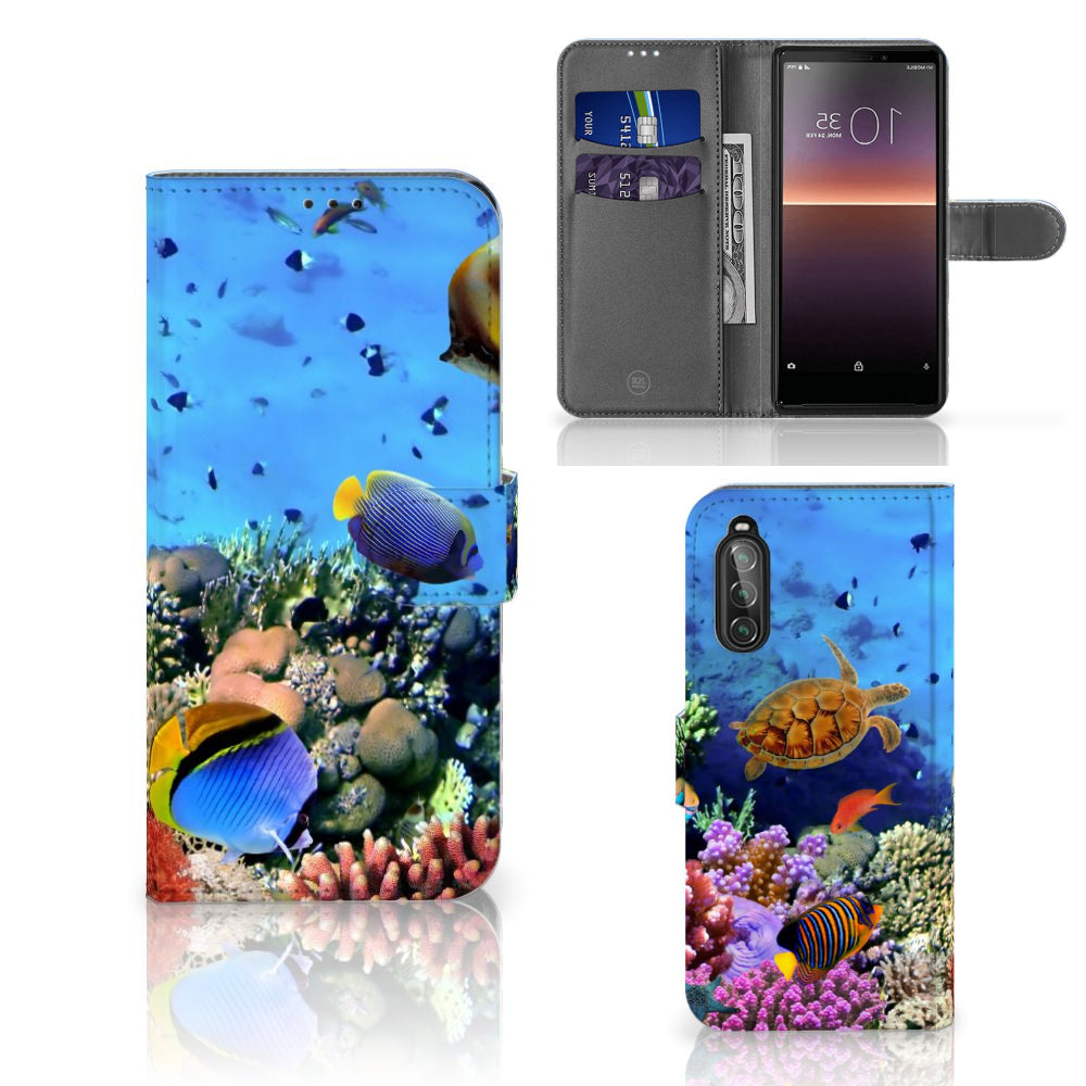 Sony Xperia 10 II Telefoonhoesje met Pasjes Vissen
