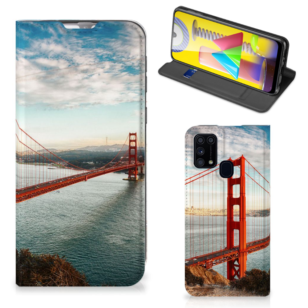 Samsung Galaxy M31 Book Cover Golden Gate Bridge - B2C Telecom