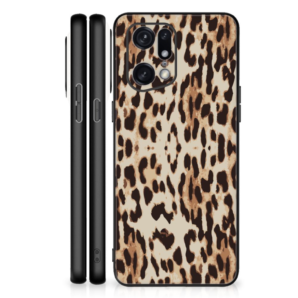 OPPO Find X5 Pro Dierenprint Telefoonhoesje Leopard B2C Telecom