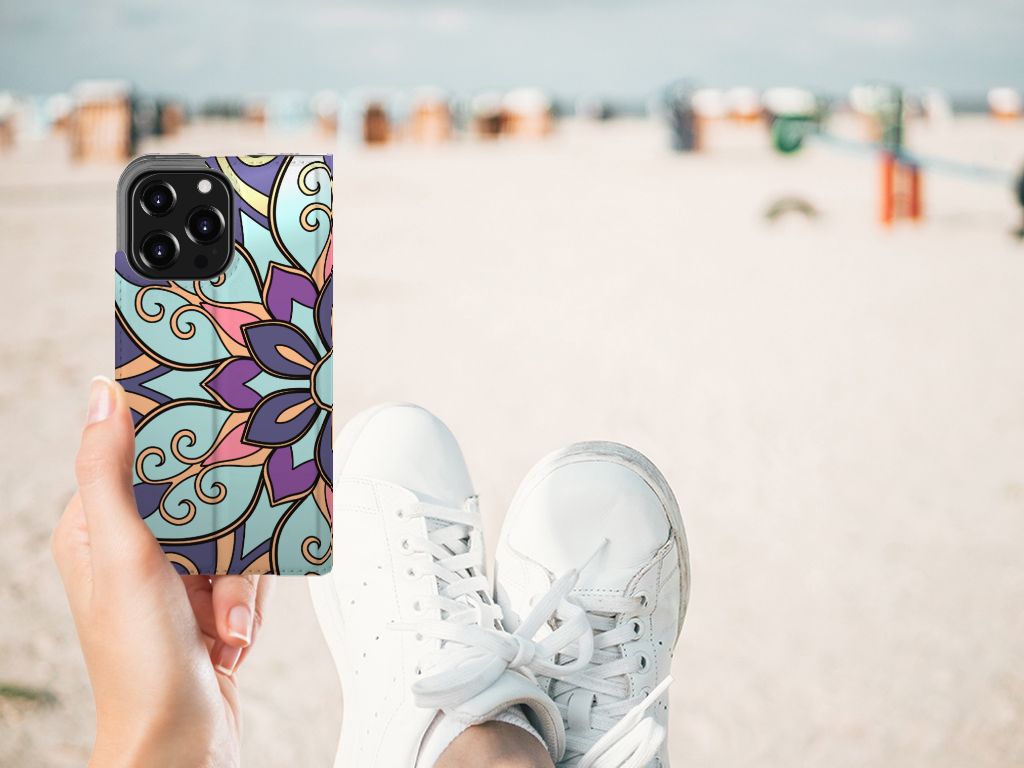 iPhone 13 Pro Smart Cover Purple Flower - B2C Telecom