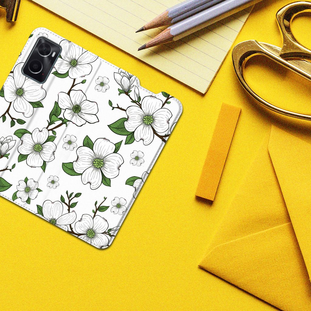 OPPO A96 | A76 Smart Cover Dogwood Flowers - B2C Telecom
