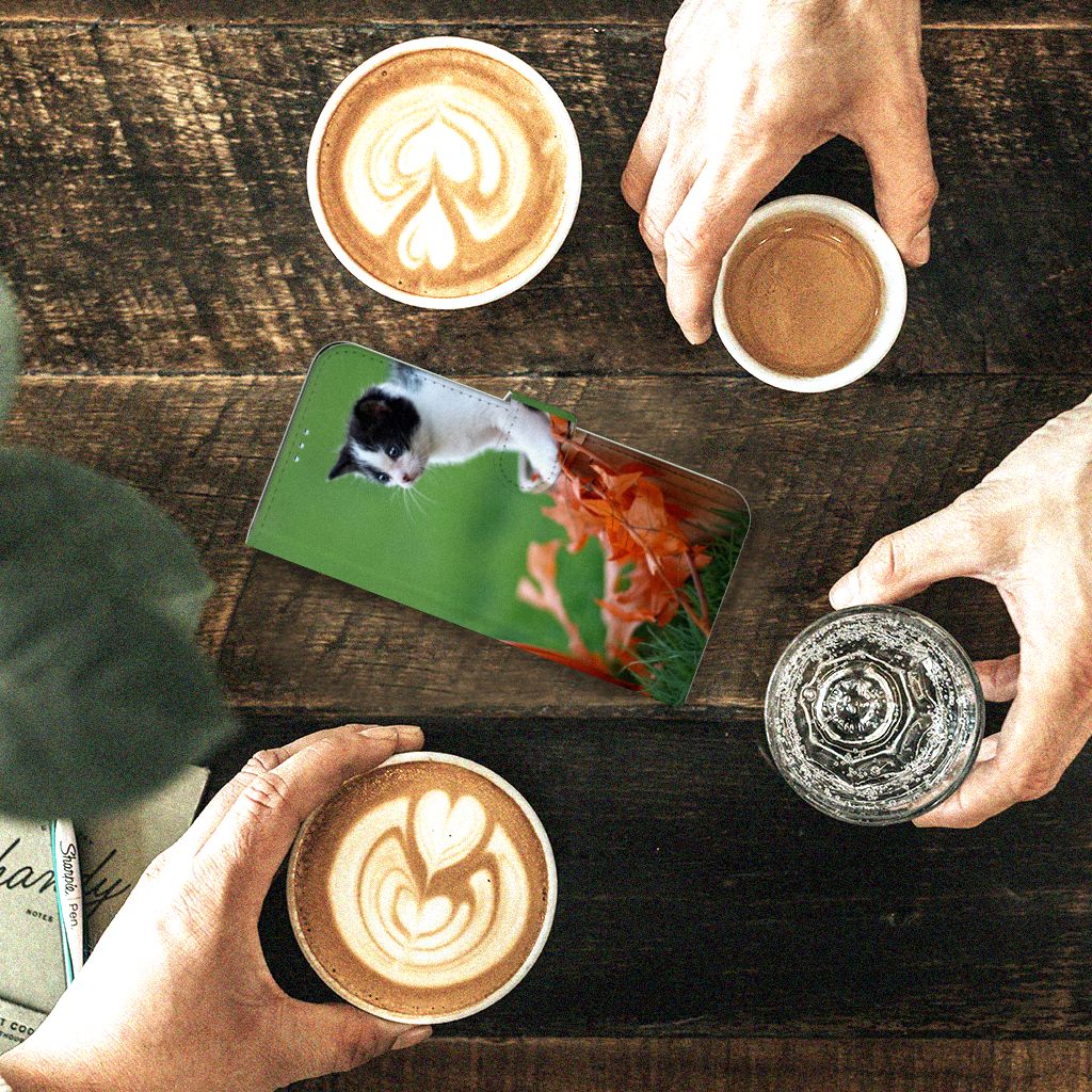 Motorola Moto G9 Power Telefoonhoesje met Pasjes Kitten