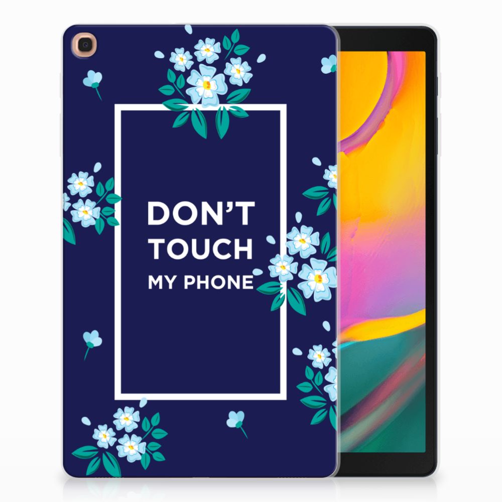 Samsung Galaxy Tab A 10.1 (2019) Print Case Flowers Blue DTMP