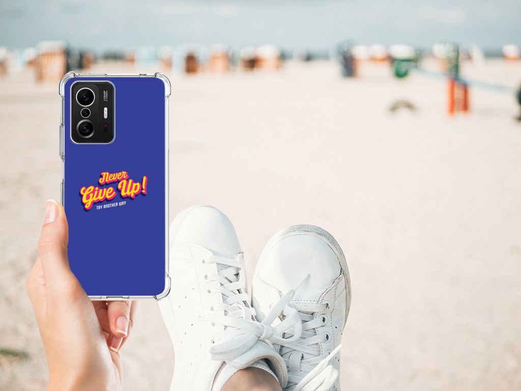 Xiaomi 11T | 11T Pro Telefoonhoesje met tekst Never Give Up - B2C Telecom