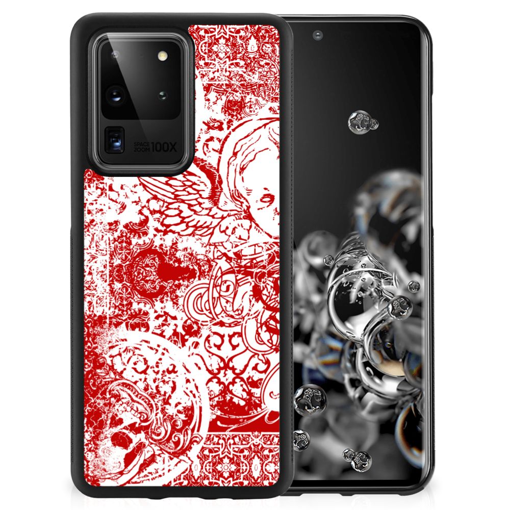 Mobiel Case Samsung Galaxy S20 Ultra Angel Skull Rood