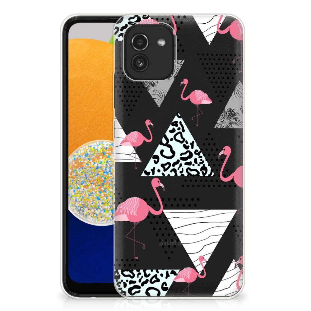Samsung Galaxy A03 TPU Hoesje Flamingo Triangle B2C Telecom