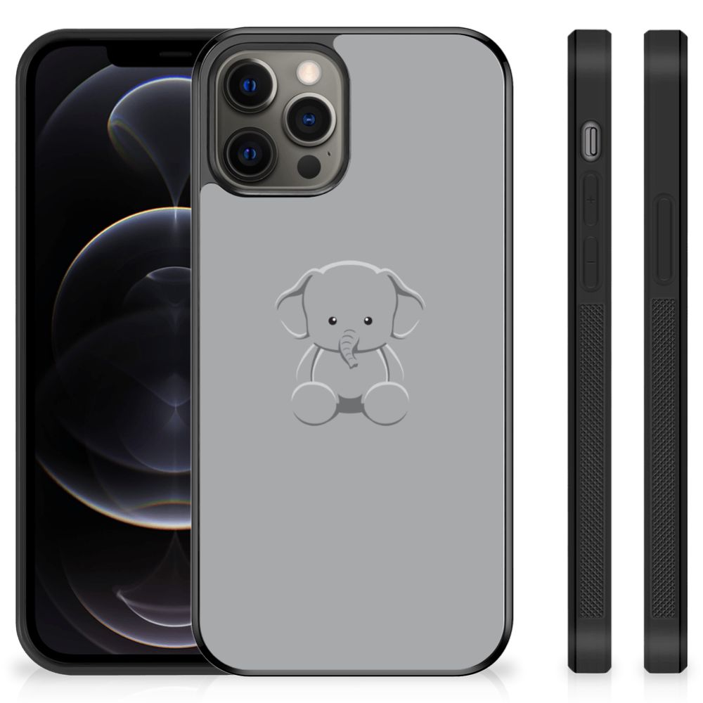 iPhone 12 Pro Max Bumper Hoesje Grijs Baby Olifant
