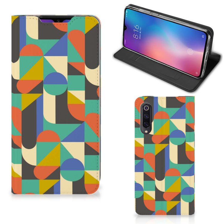 Xiaomi Mi 9 Hoesje met Magneet Funky Retro