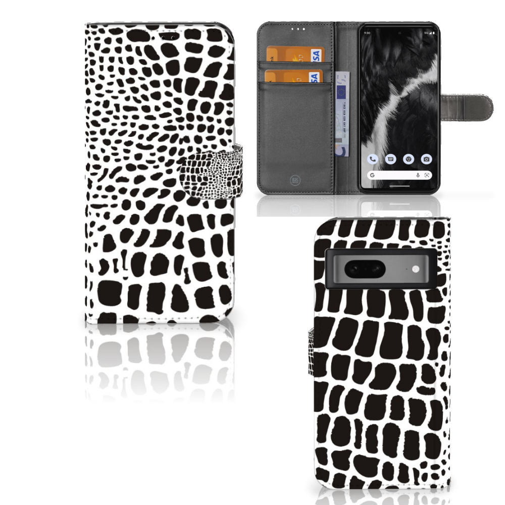 Google Pixel 7 Telefoonhoesje met Pasjes Slangenprint