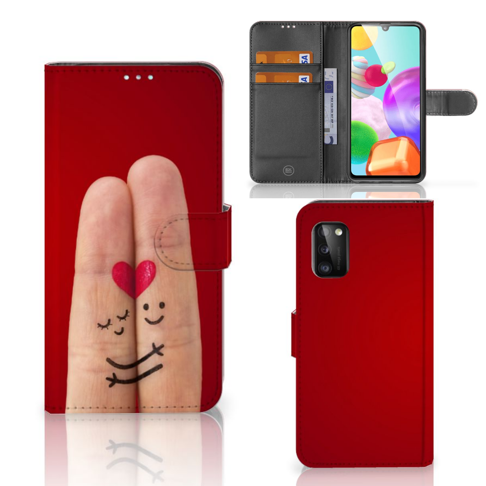 Samsung Galaxy A41 Wallet Case met Pasjes Liefde - Origineel Romantisch Cadeau