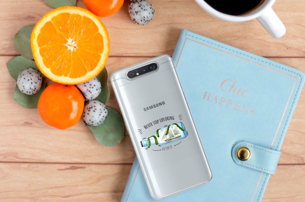 Samsung Galaxy A80 Telefoonhoesje met Naam Boho Bottle