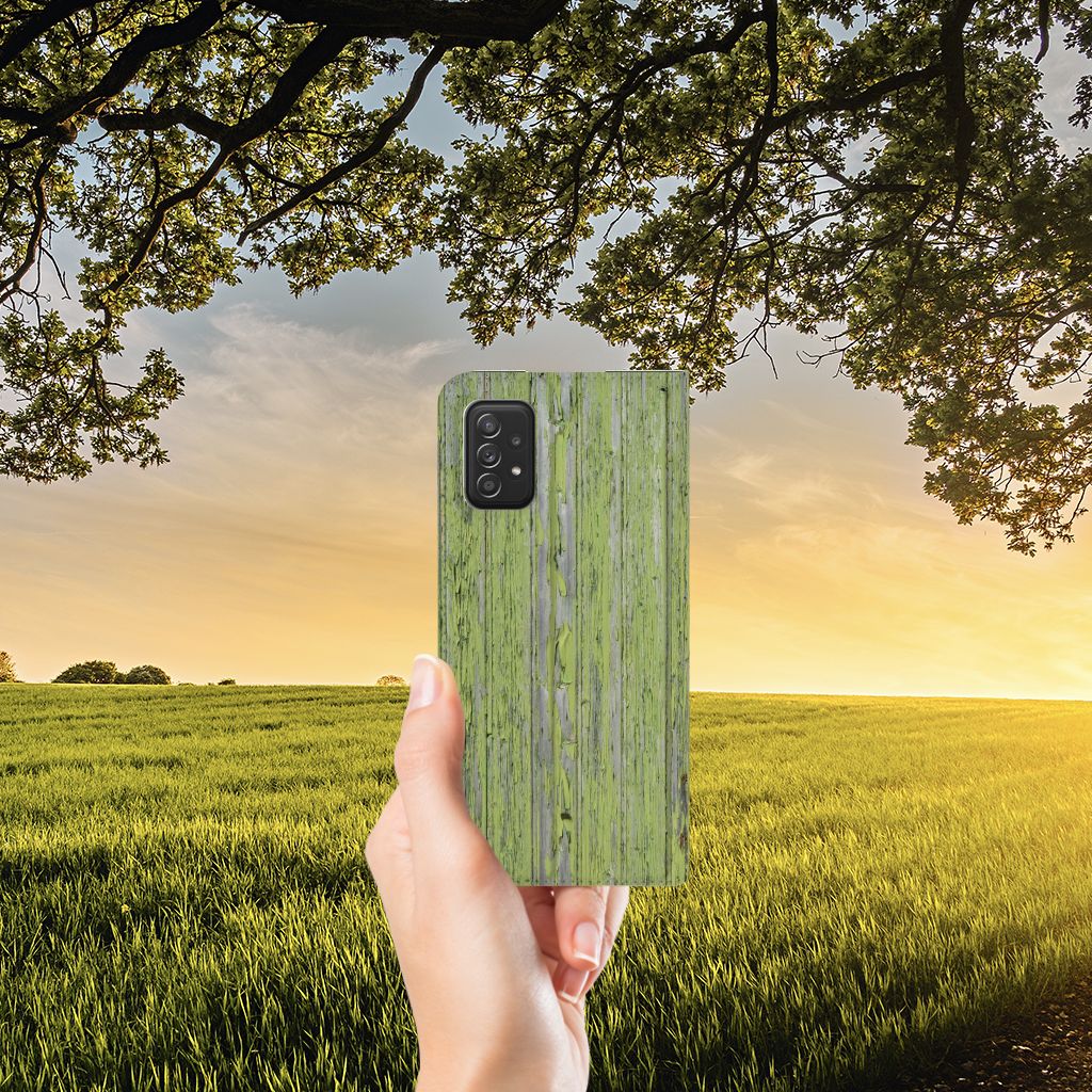 Samsung Galaxy A03s Book Wallet Case Green Wood - B2C Telecom