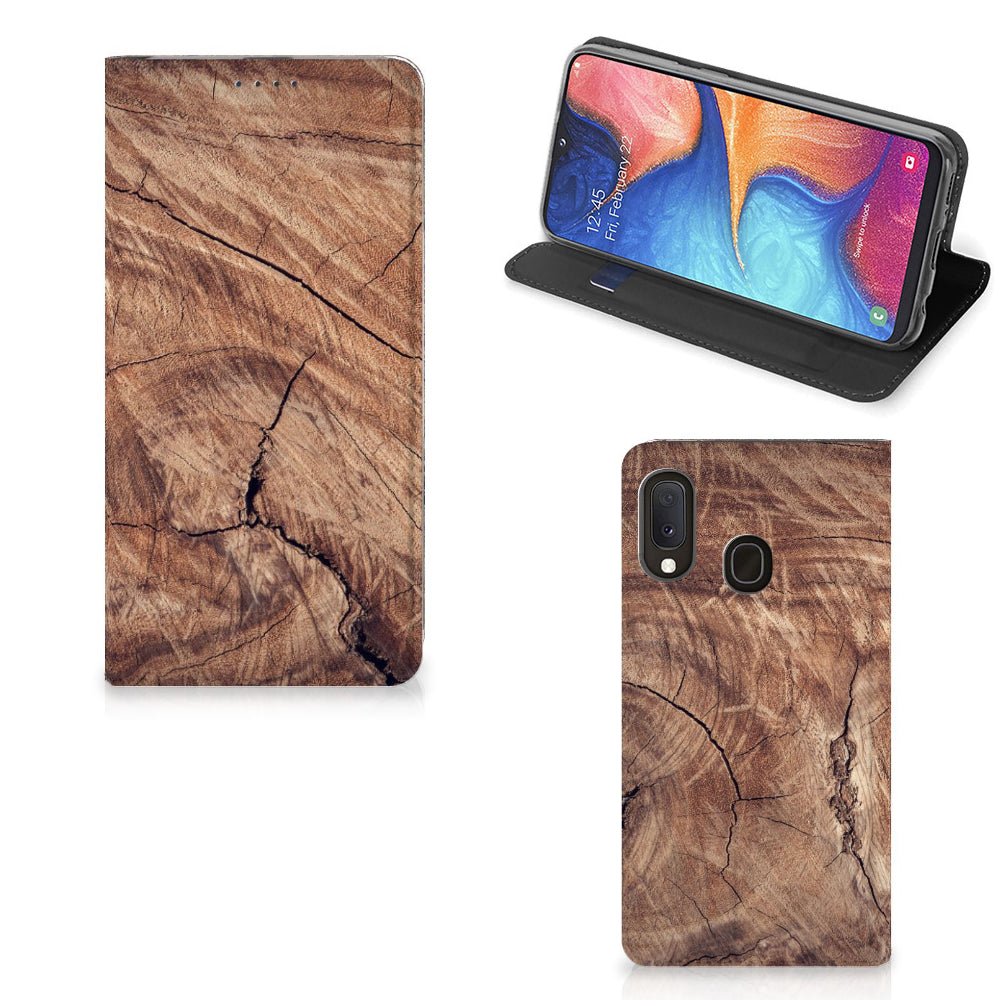 Samsung Galaxy A20e Book Wallet Case Tree Trunk