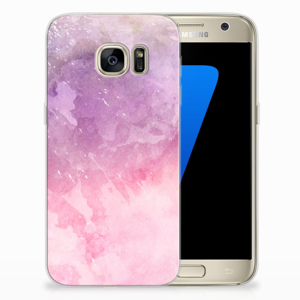 Hoesje maken Samsung Galaxy S7 Pink Purple Paint