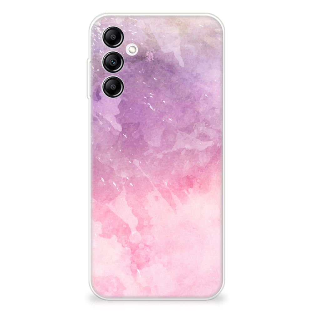 Hoesje maken Samsung Galaxy A14 5G Pink Purple Paint - roze/lila waterverf design voor bescherming en stijl.