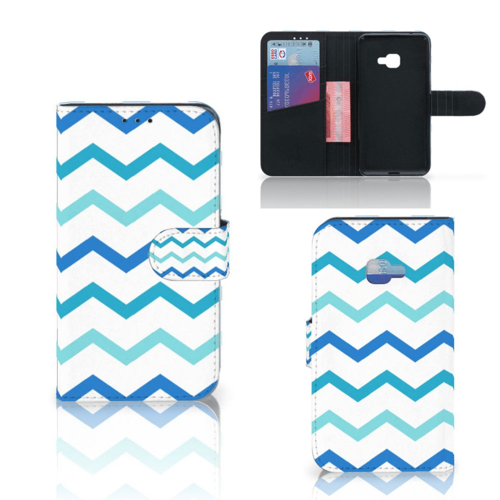 Samsung Galaxy Xcover 4 | Xcover 4s Telefoon Hoesje Zigzag Blauw