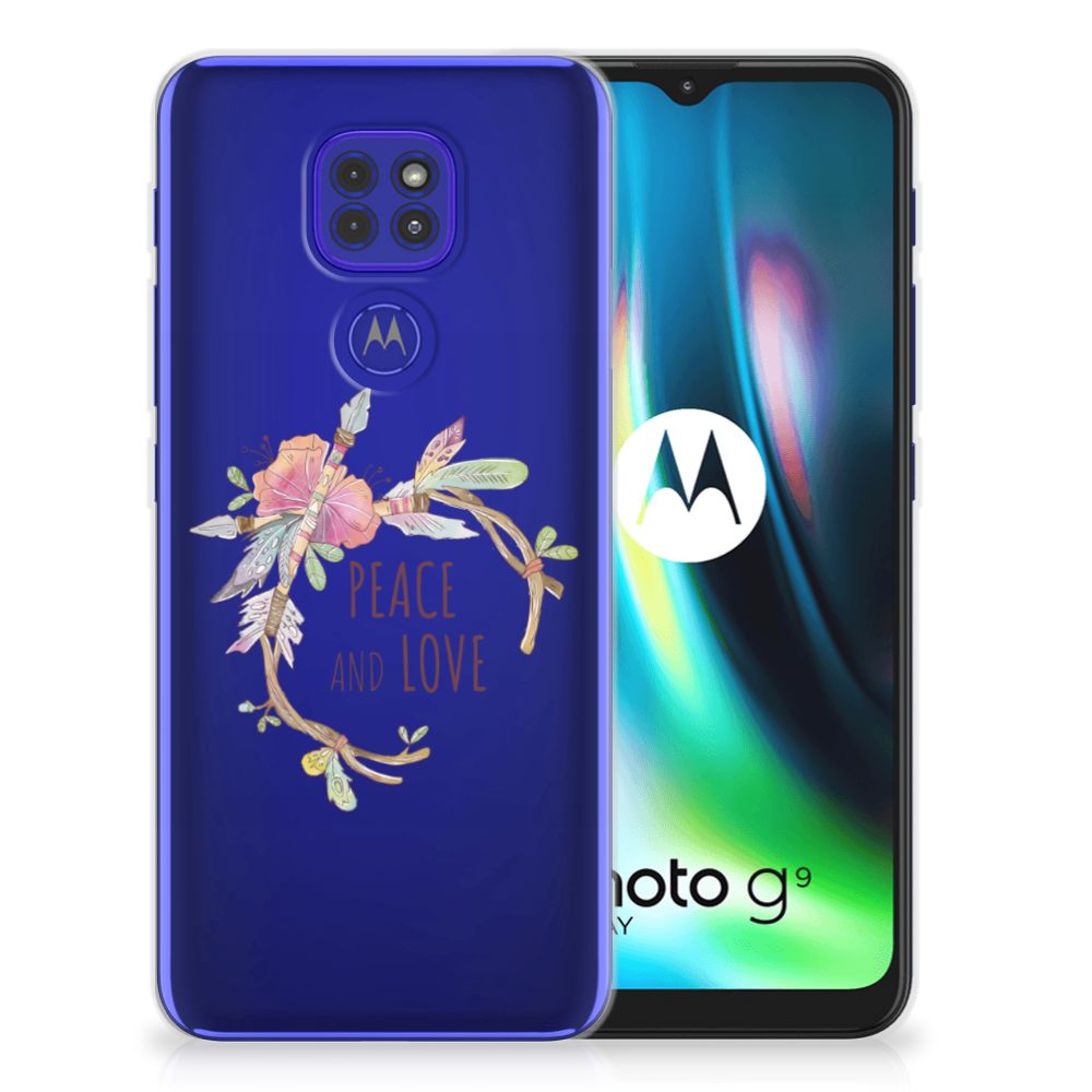 Motorola Moto G9 Play | E7 Plus Telefoonhoesje met Naam Boho Text B2C Telecom