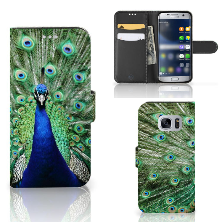 Samsung Galaxy S7 Telefoonhoesje met Pasjes Pauw