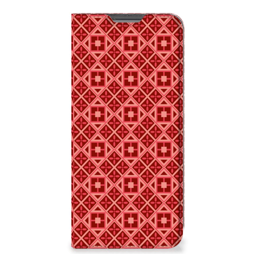 OPPO A96 | A76 Hoesje met Magneet Batik Rood - B2C Telecom