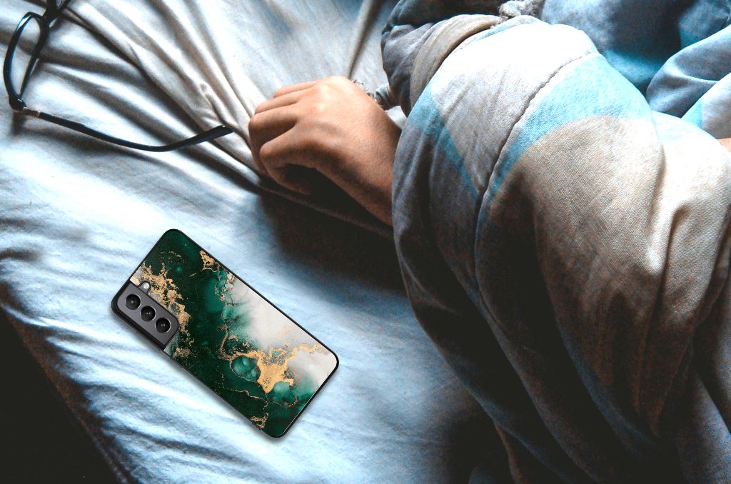 Marmeren Print Telefoonhoesje voor Samsung Galaxy S21FE Marmer Groen B2C Telecom