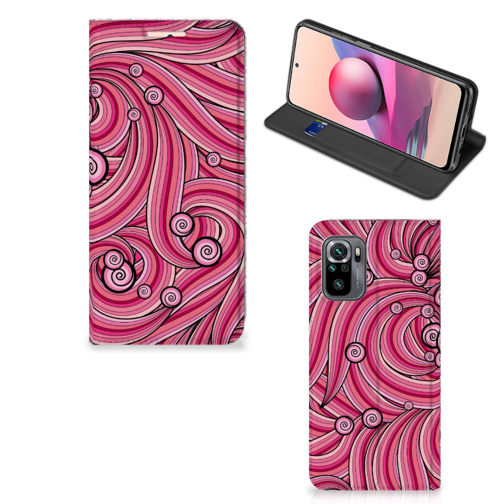 Xiaomi Redmi Note 10 4G | 10S | Poco M5s Bookcase Swirl Pink - B2C Telecom
