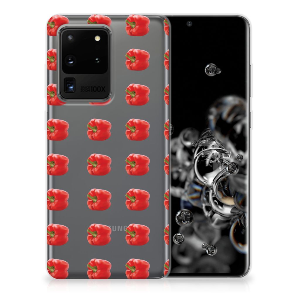 Samsung Galaxy S20 Ultra Siliconen Case Paprika Red B2C Telecom
