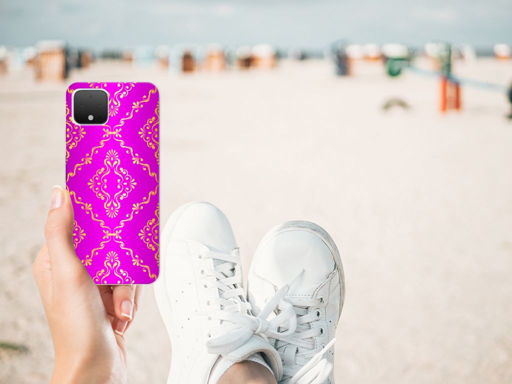 Siliconen Hoesje Google Pixel 4 Barok Roze B2C Telecom